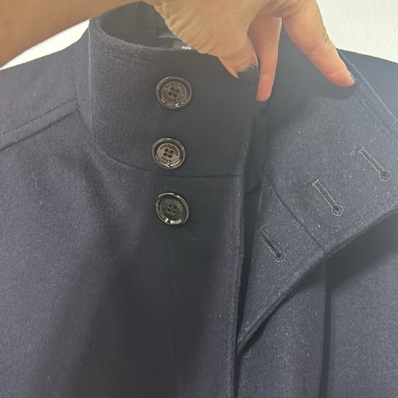 BOSS Hugo Boss Cashmere Wool Blend Men’s Navy Car coat Size US 38R - Picture 5 of 12